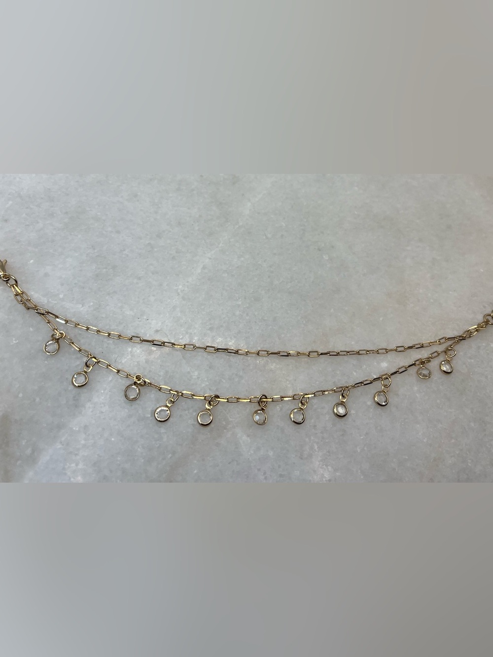 Delicate Gold Tone Crystal Bracelet